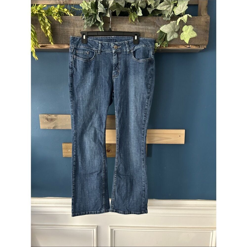 Riders by Lee Women's Dark Blue Bootcut Jeans Midrise Sz 12p